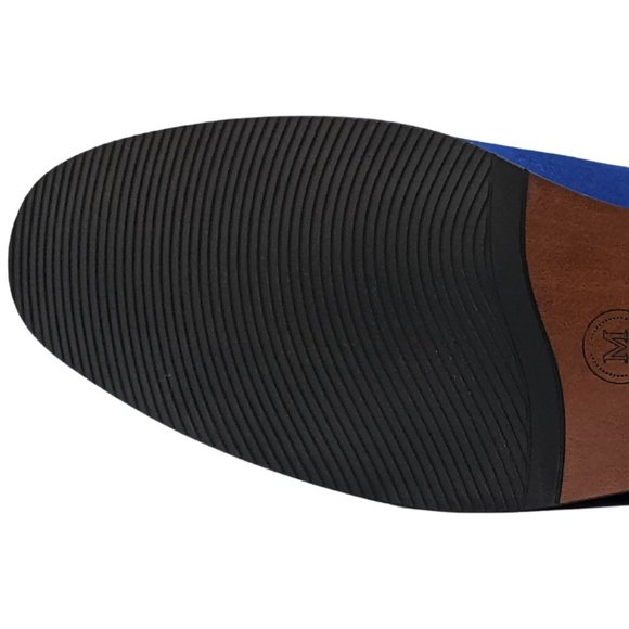 Montique Suede Navy Slip On Chelsea Boots                S-50 - Picture 4 of 7